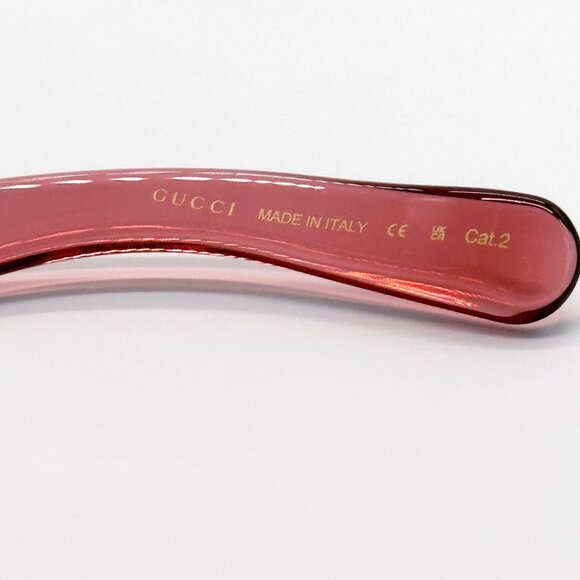 NEW GUCCI SUNGLASSES WOMEN RED ROUND GUCCI GG1599SA 003 - Picture 9 of 10